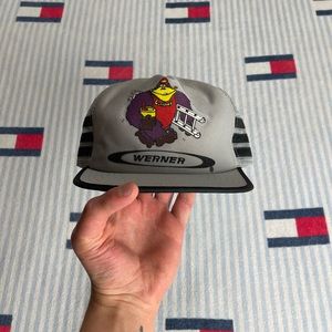 Vintage Werner Paint Gorilla Three Stripe SnapBack Trucker hat